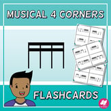 Flashcards with 4 Corners/Section - Stick Notation Reproducible PDF